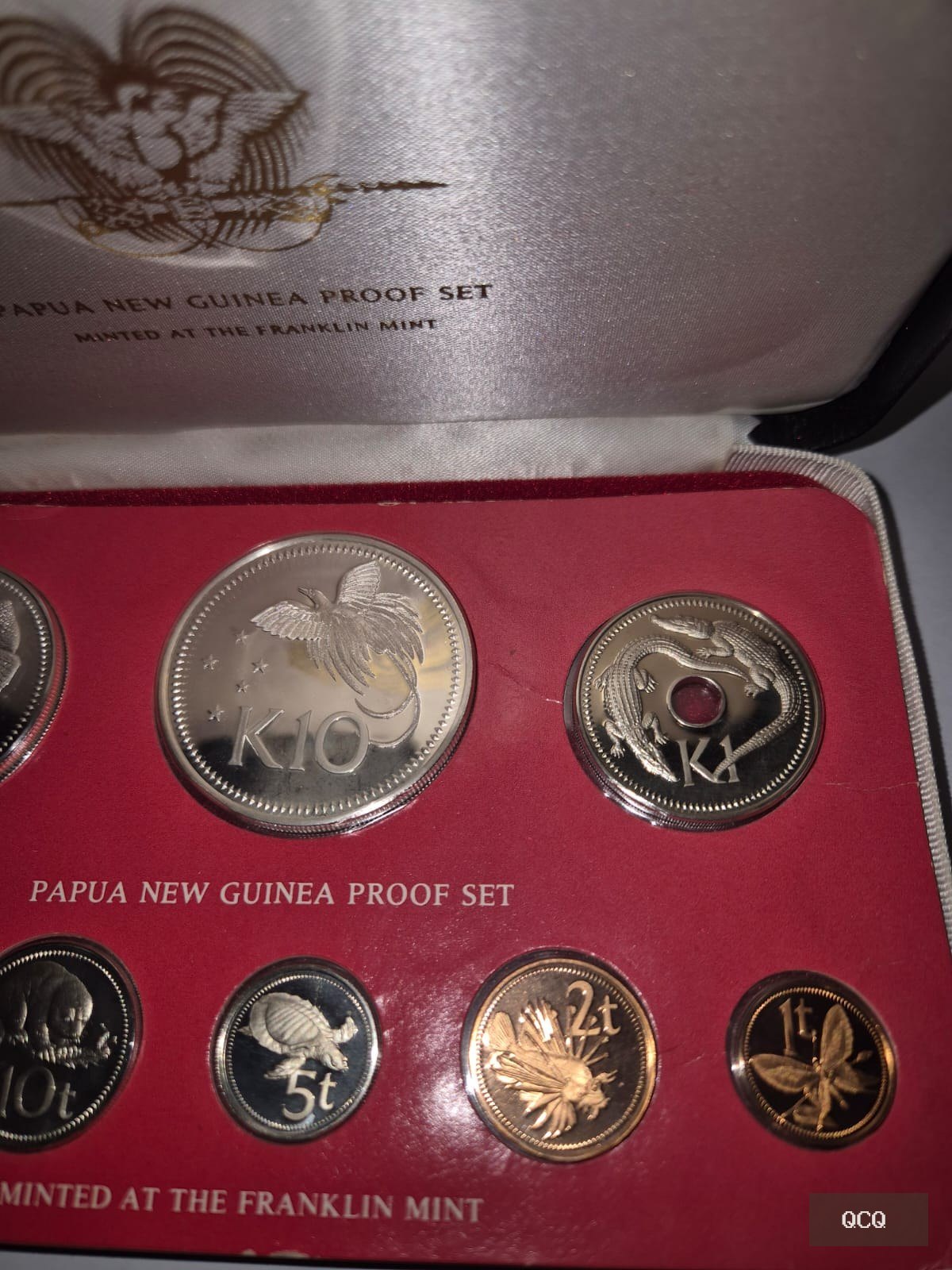 Photo 4 de Coffret Franklin Mint 1978 – Papouasie-Nouvelle-Guinée – 8 monnaies Proof dont 2 en argent