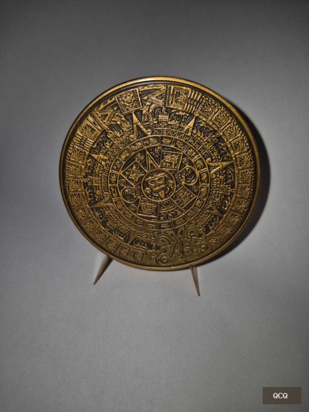 Photo principale de Franklin Mint – Médaille calendrier aztèque 1978 en bronze massif